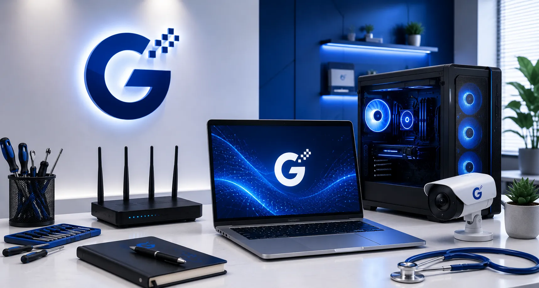 G Bit router Wi-Fi switch and network installation