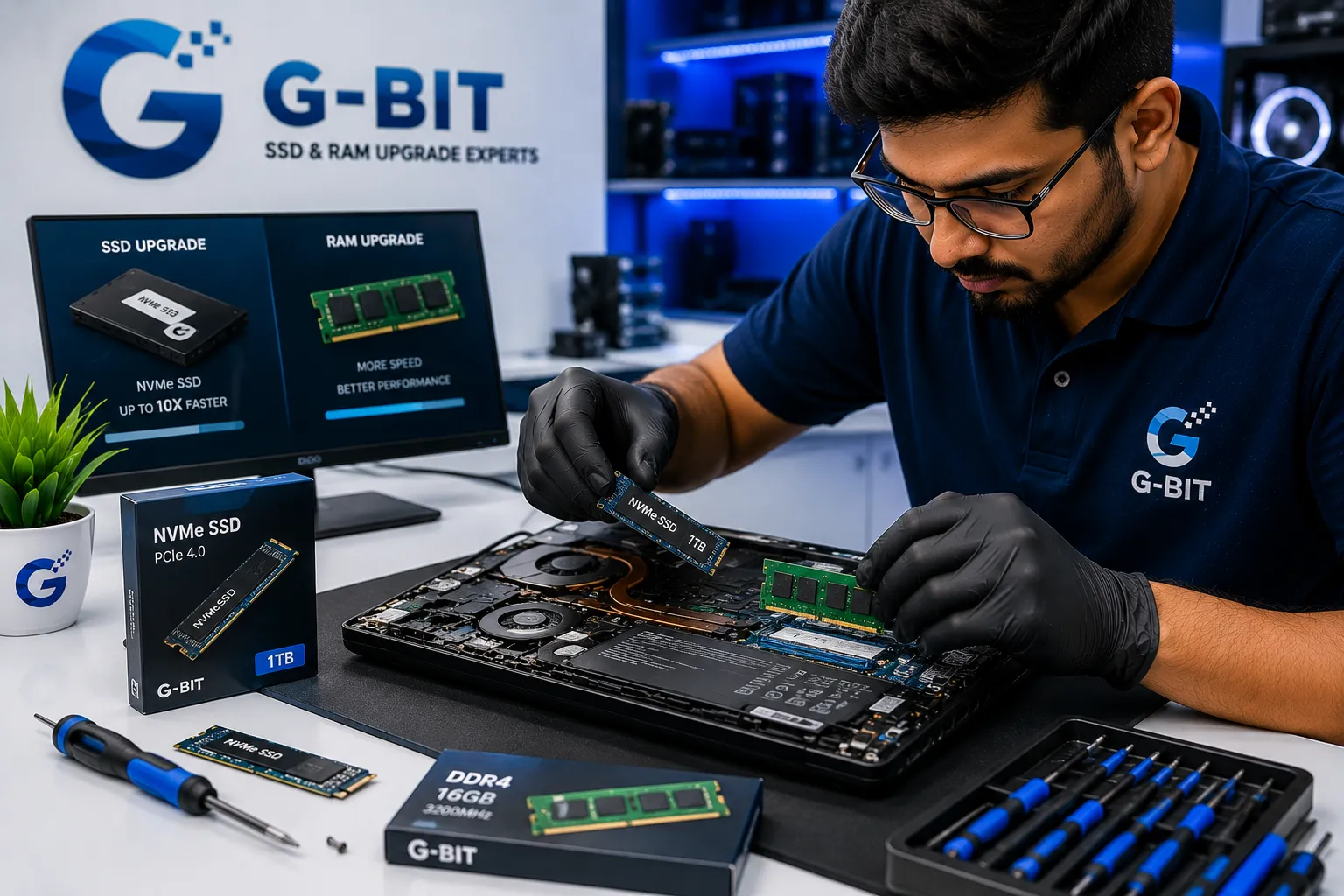 G Bit SSD and RAM upgrade service
