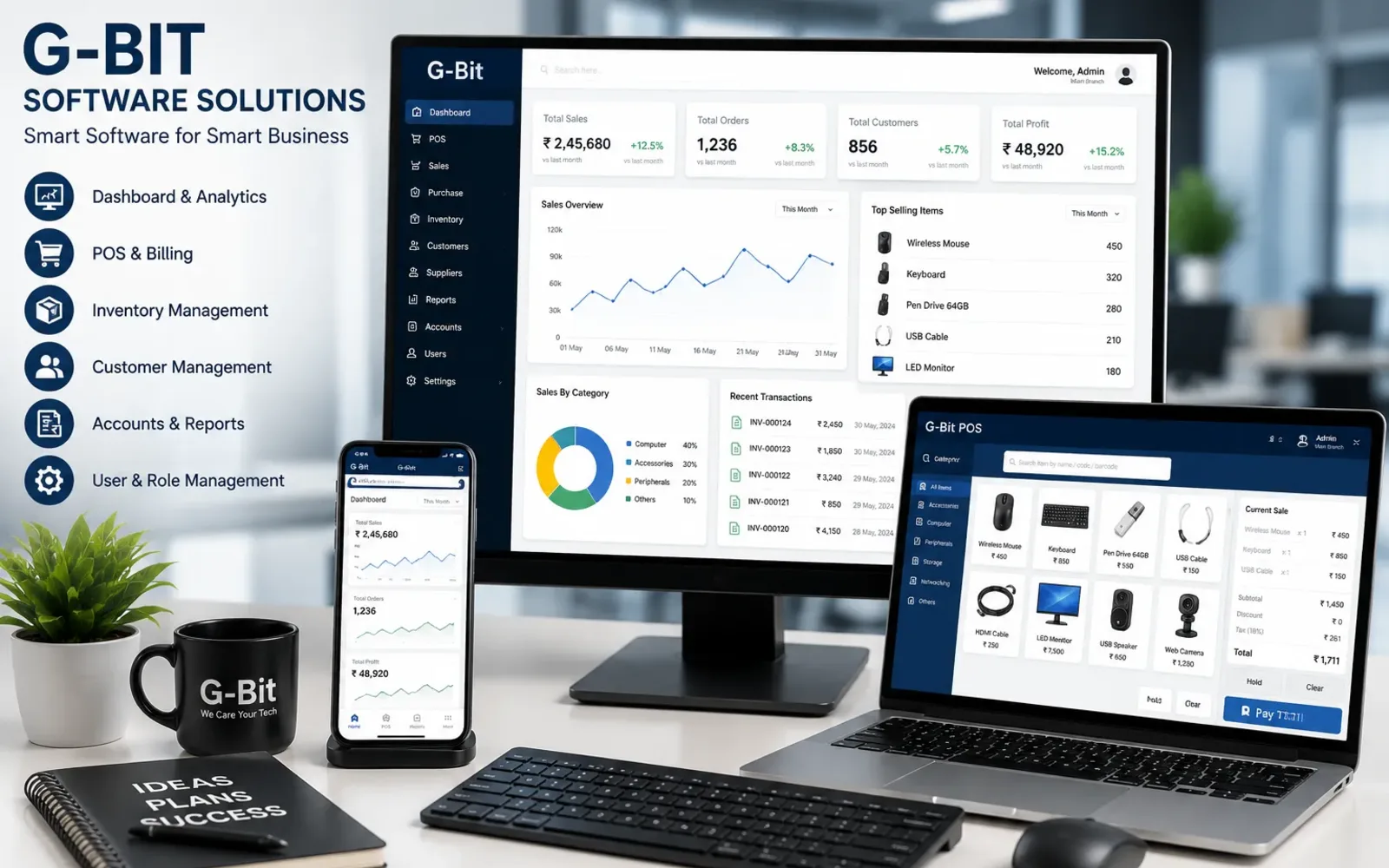 G Bit POS and ERP software solutions
