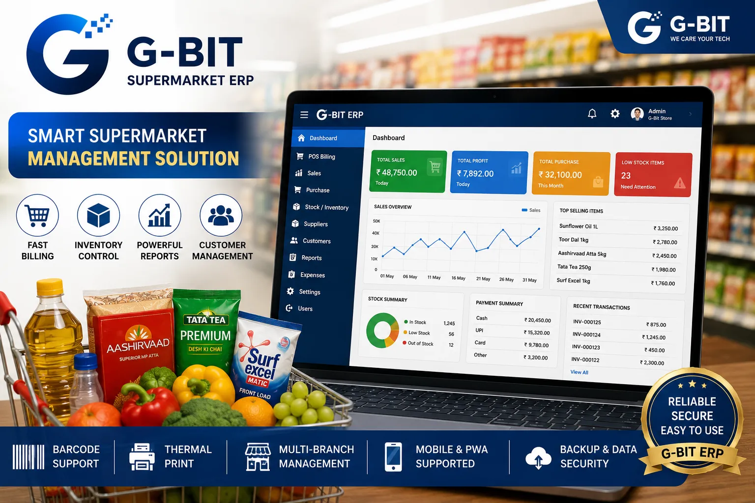 Supermarket ERP software